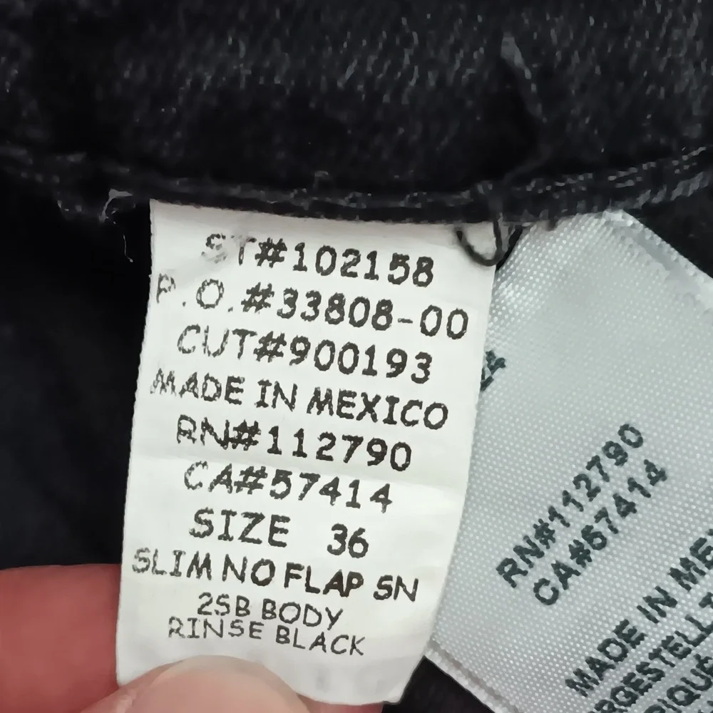 Men‎ Short 27 Inseam True Religion Black Jeans 36 Slim No Flap Hemmed 102158